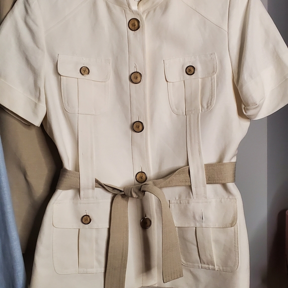 Linen Calvin Klein Ladies skirt suit Size 6P - Picture 8 of 12